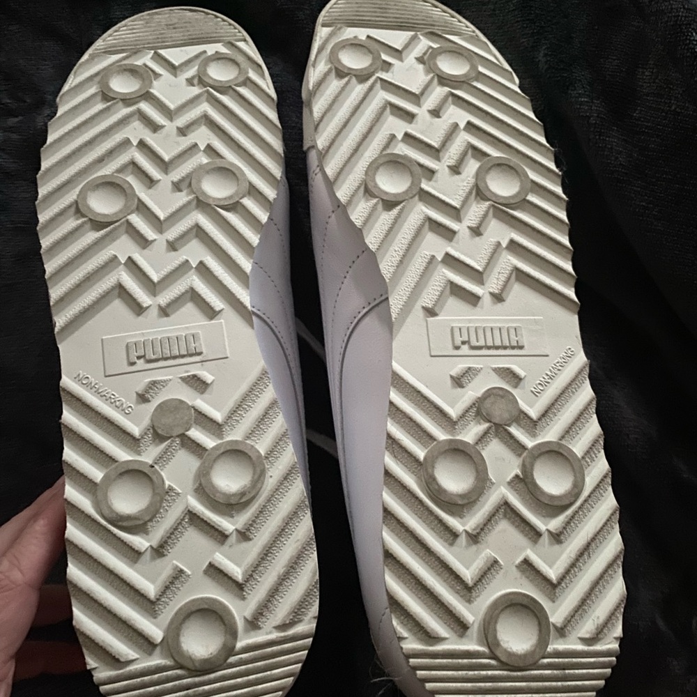 Puma White Leather Sneakers - 11 - Picture 3 of 4